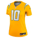 Zennovawear Justin Herbert Los Angeles Chargers Women's Alternate Charger Power Legend Player Performance Top - Gold