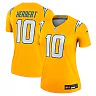 Zennovawear Justin Herbert Los Angeles Chargers Women's Alternate Charger Power Legend Player Performance Top - Gold