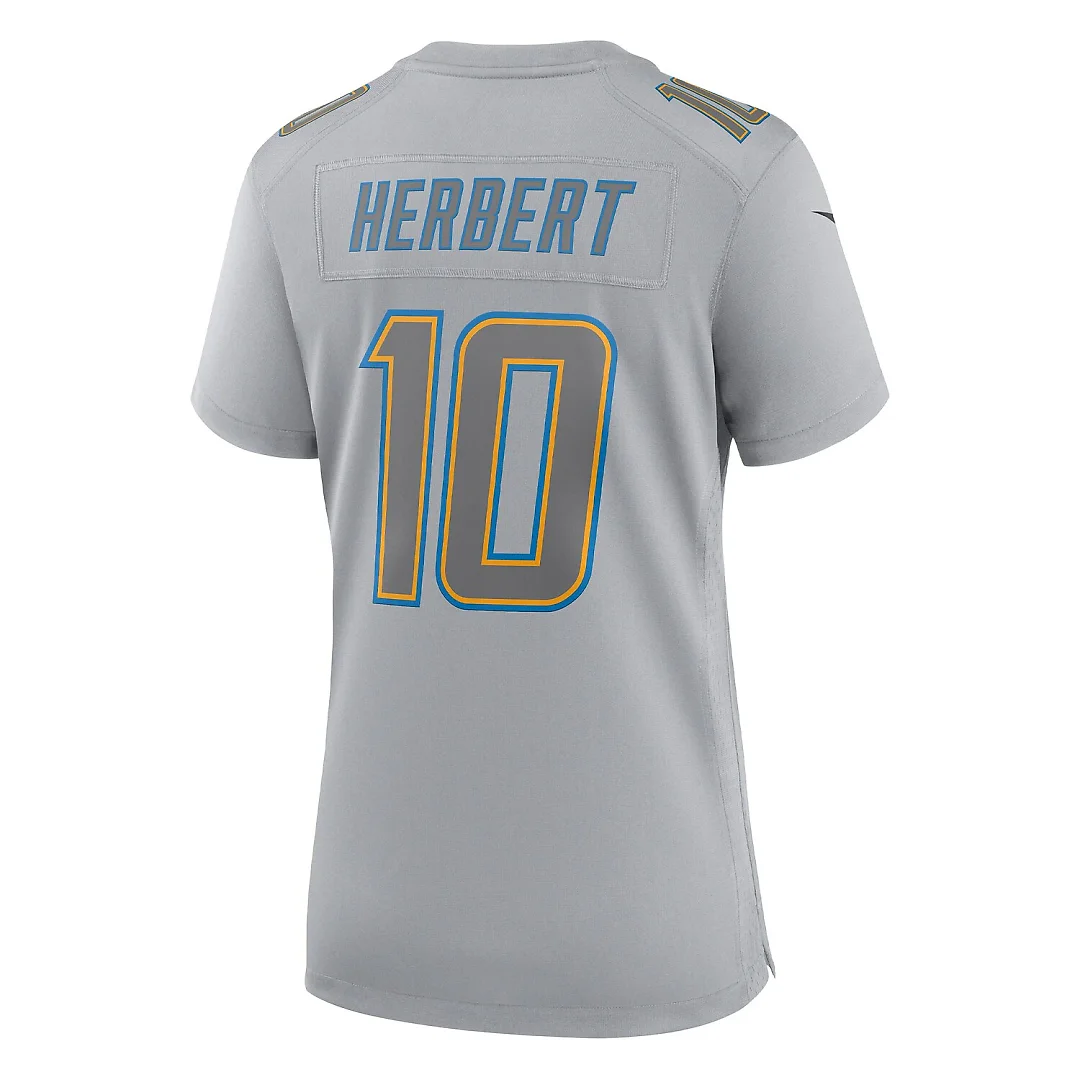 Zennovawear Justin Herbert Los Angeles Chargers Women's Atmosphere Fashion Game Jersey - Gray