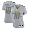 Zennovawear Justin Herbert Los Angeles Chargers Women's Atmosphere Fashion Game Jersey - Gray