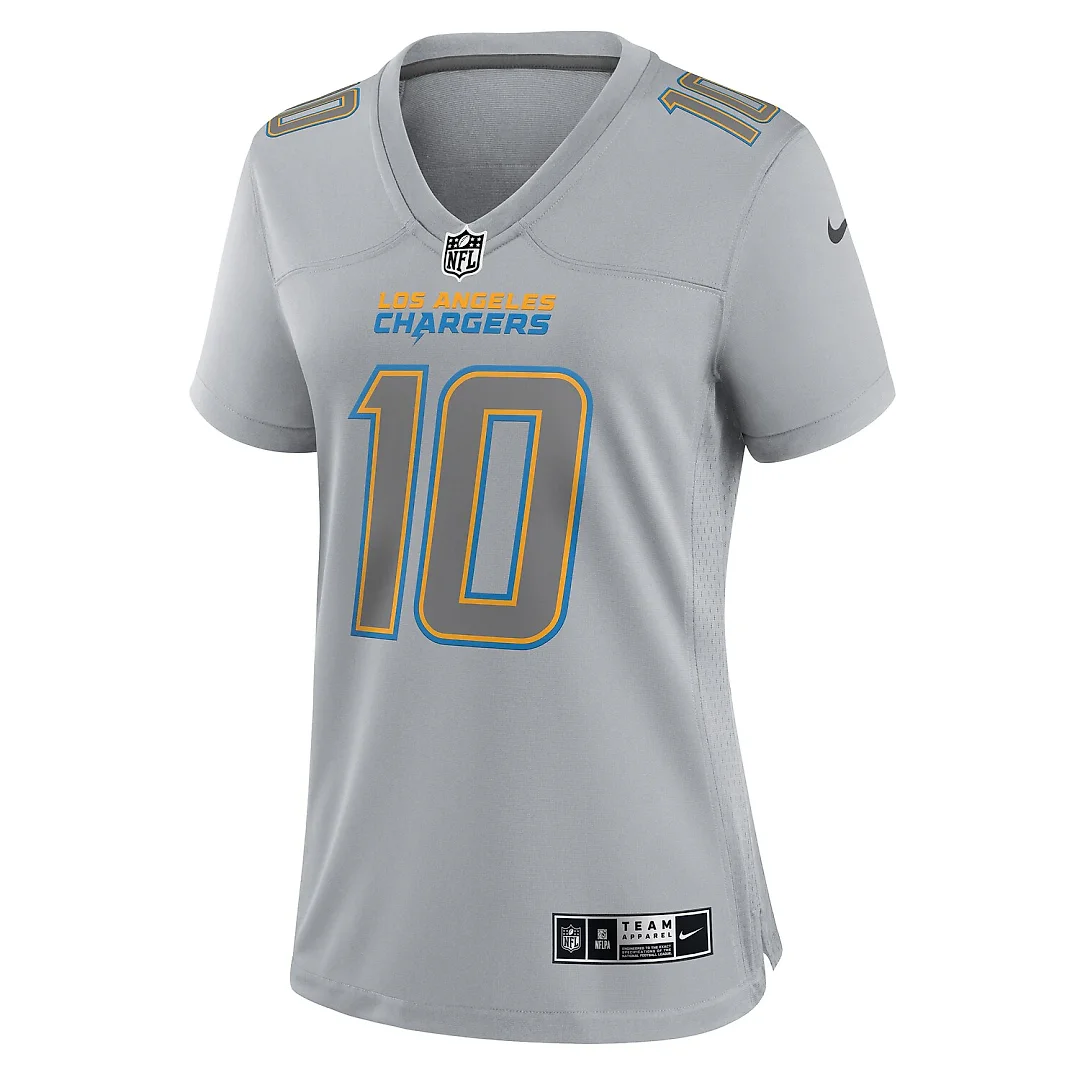 Zennovawear Justin Herbert Los Angeles Chargers Women's Atmosphere Fashion Game Jersey - Gray