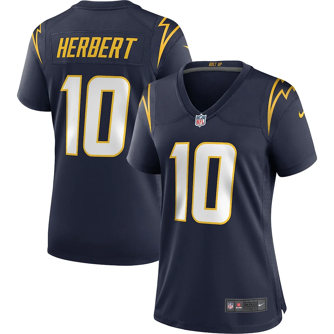 Zennovawear Justin Herbert Los Angeles Chargers Women's Alternate Game Jersey - Navy