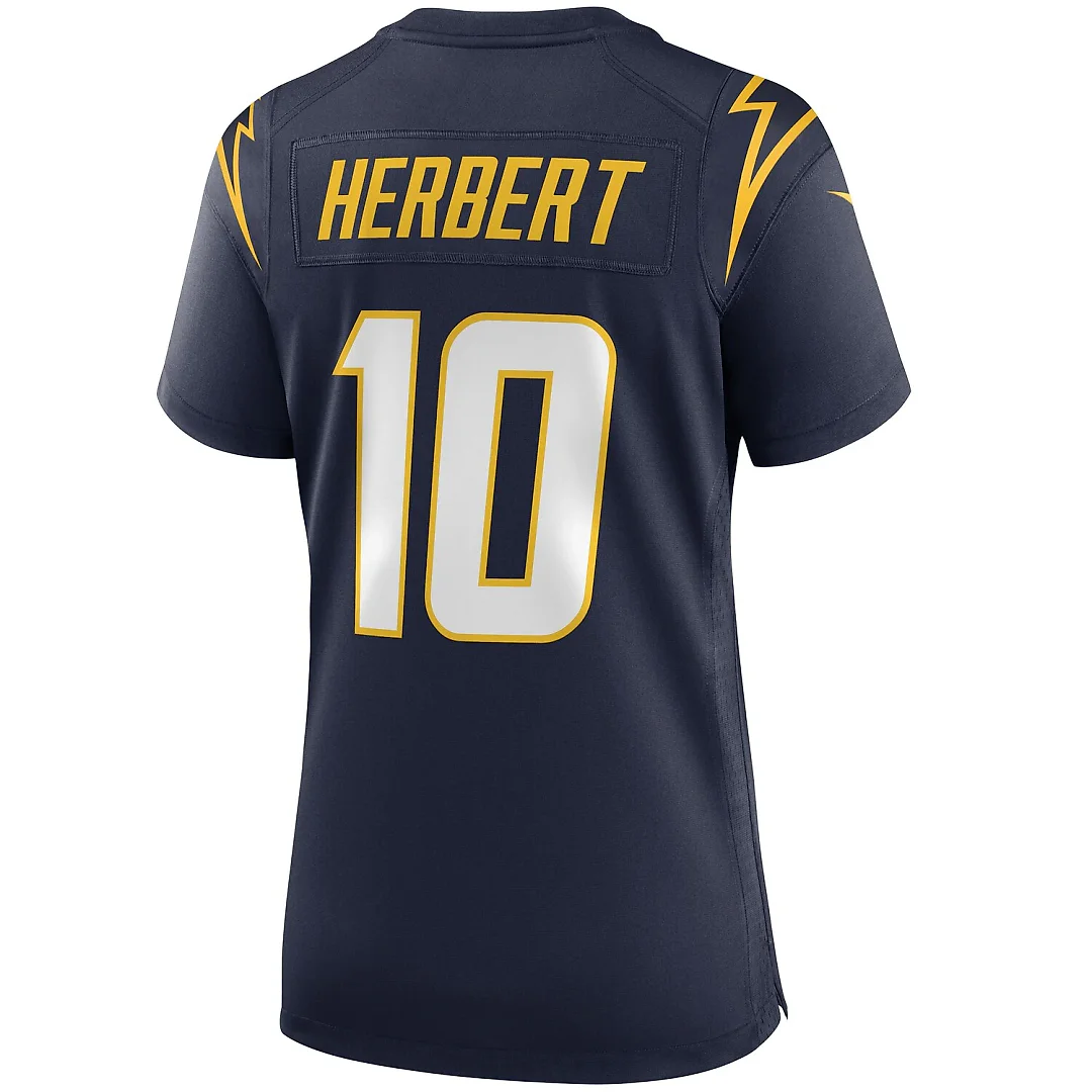 Zennovawear Justin Herbert Los Angeles Chargers Women's Alternate Game Jersey - Navy