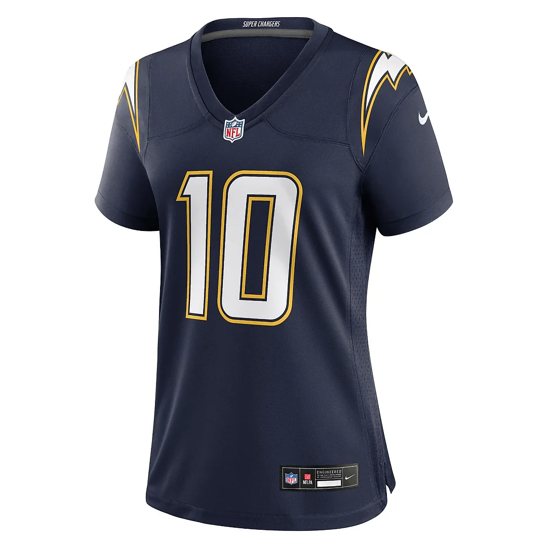 Zennovawear Justin Herbert Los Angeles Chargers Women's Alternate Super Chargers Game Jersey - Navy