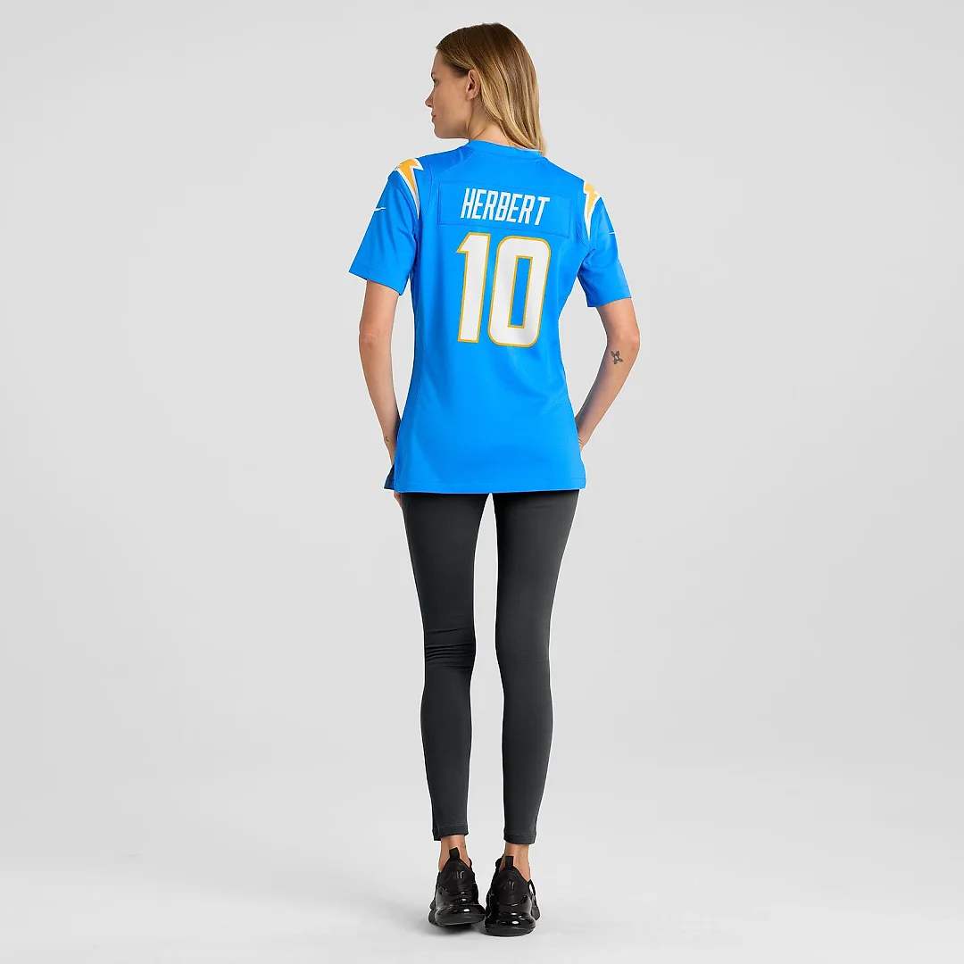 Zennovawear Justin Herbert Los Angeles Chargers Women's Player Game Jersey - Powder Blue