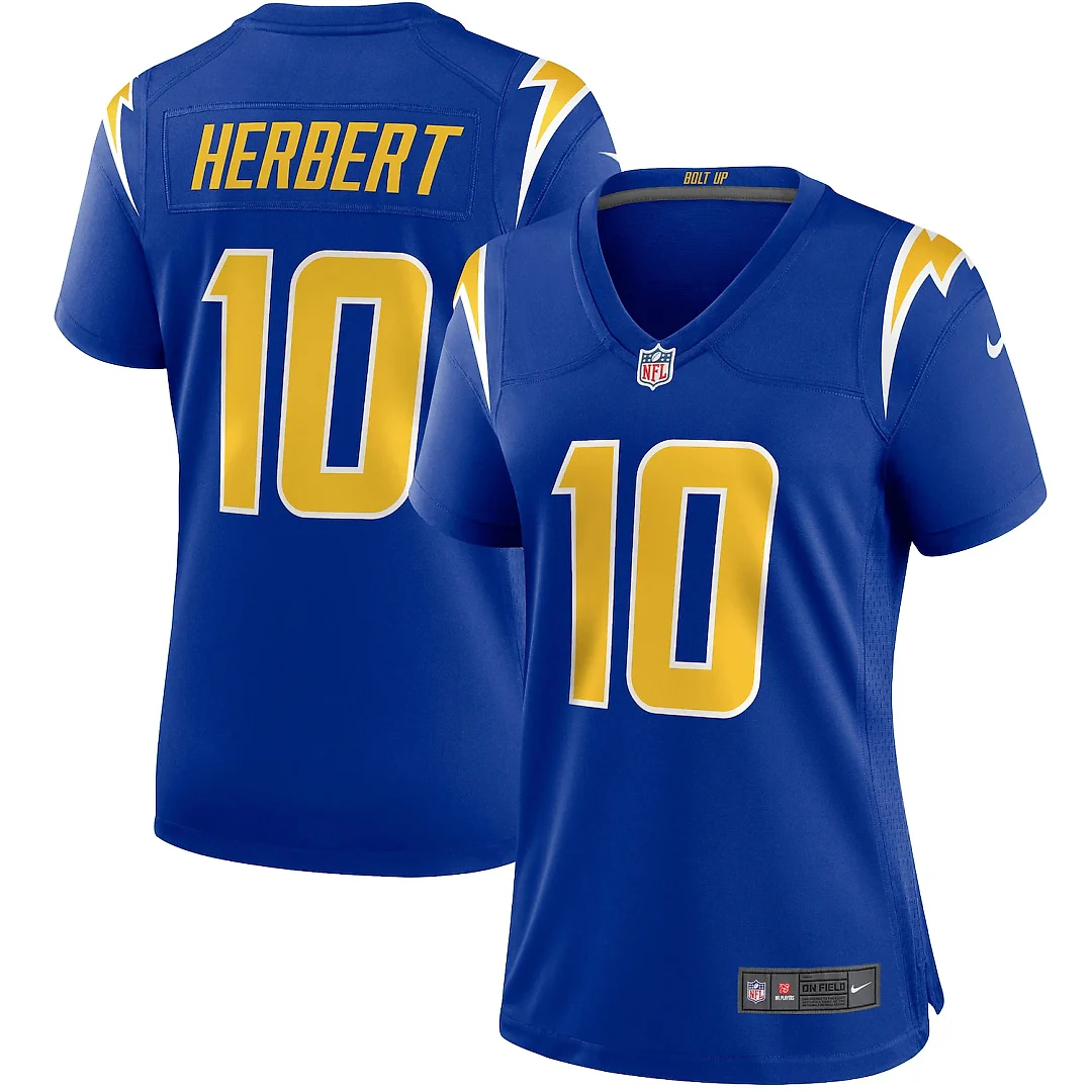 Zennovawear Justin Herbert Los Angeles Chargers Women's Game Jersey - Royal