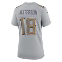 Zennovawear Justin Jefferson Minnesota Vikings Women's Atmosphere Fashion Game Jersey - Gray