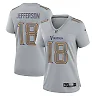Zennovawear Justin Jefferson Minnesota Vikings Women's Atmosphere Fashion Game Jersey - Gray