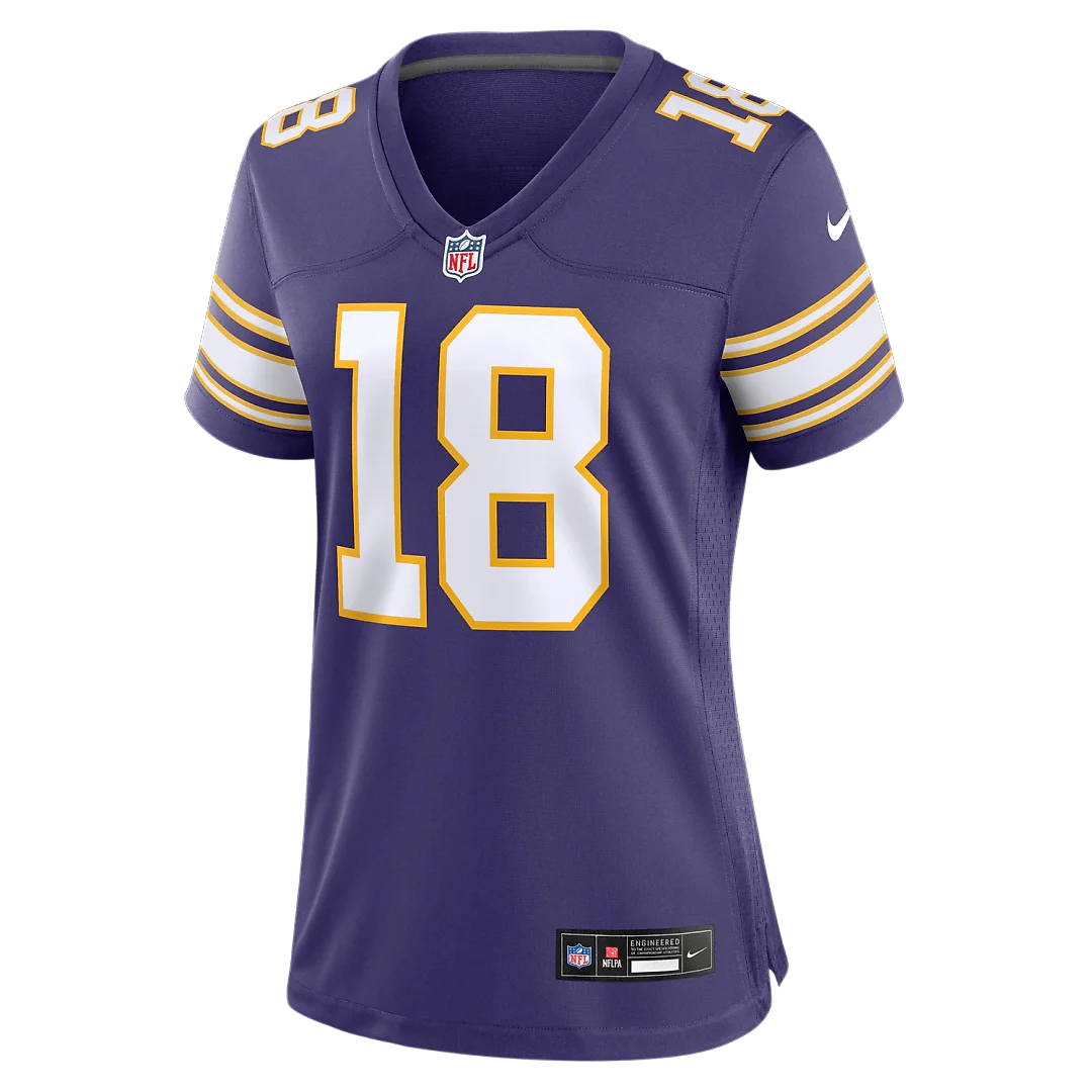 Zennovawear Justin Jefferson Minnesota Vikings Women's Player Jersey - Purple
