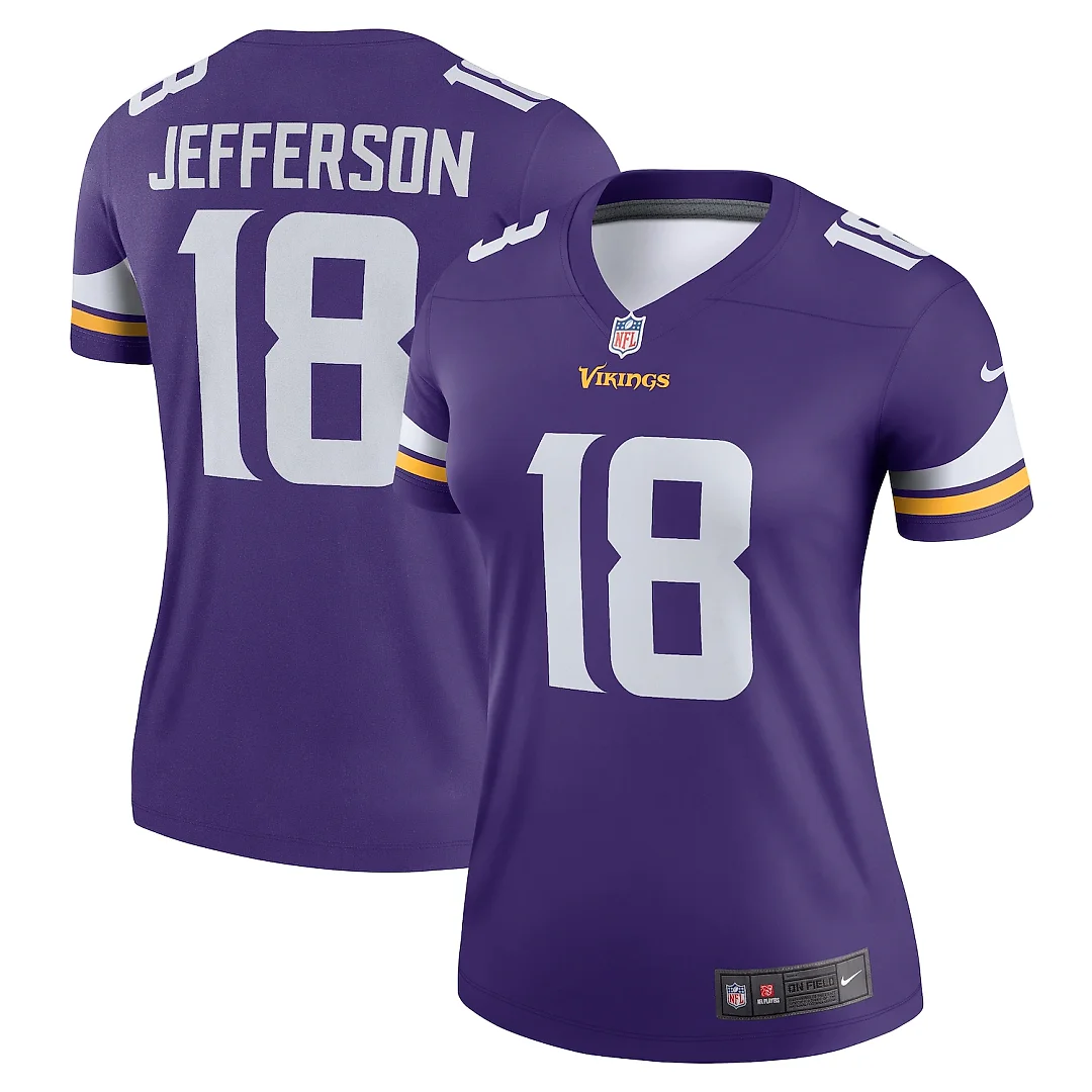 Zennovawear Justin Jefferson Minnesota Vikings Women's Legend Player Performance Top - Purple