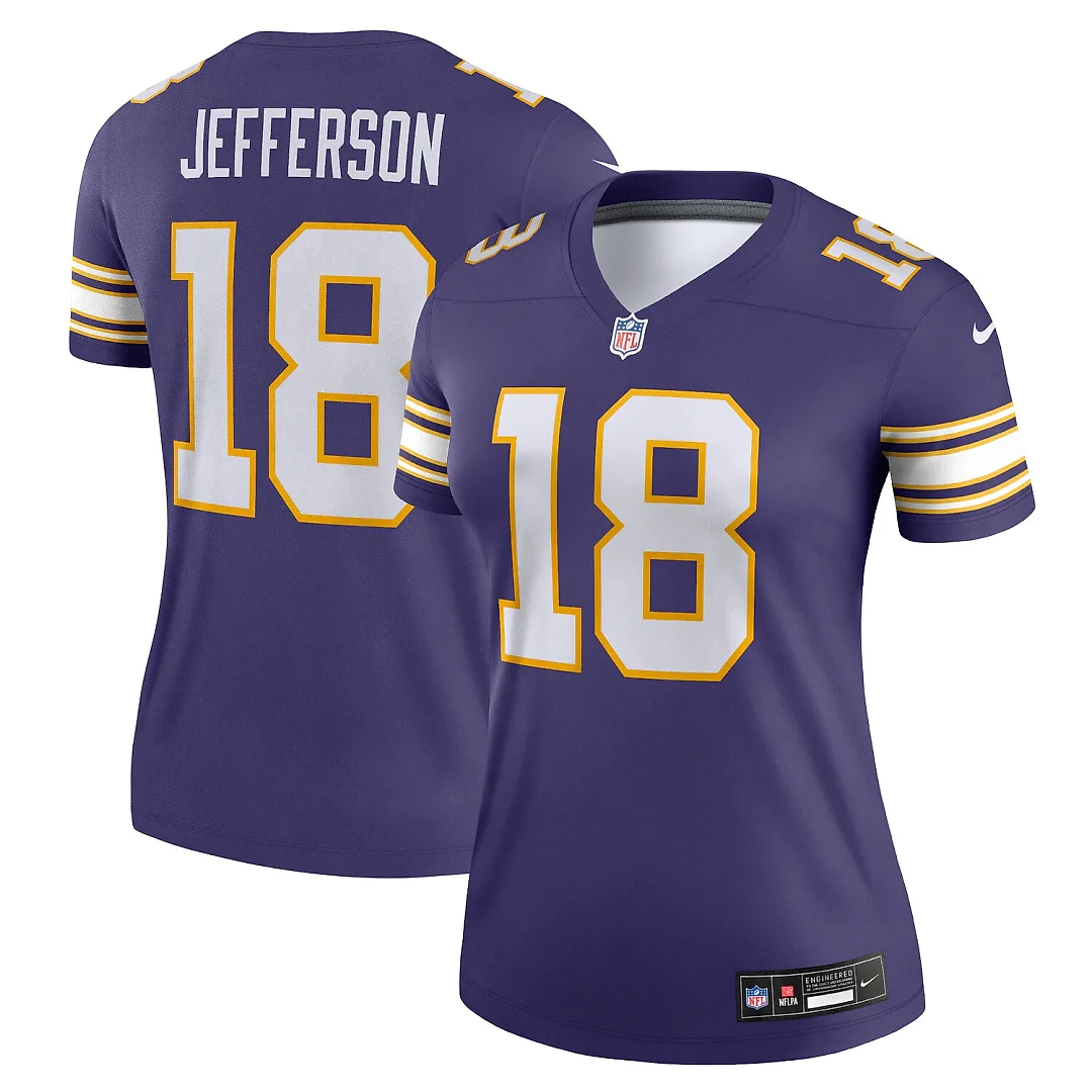 Zennovawear Justin Jefferson Minnesota Vikings Women's Alternate Legend Player Performance Top - Purple