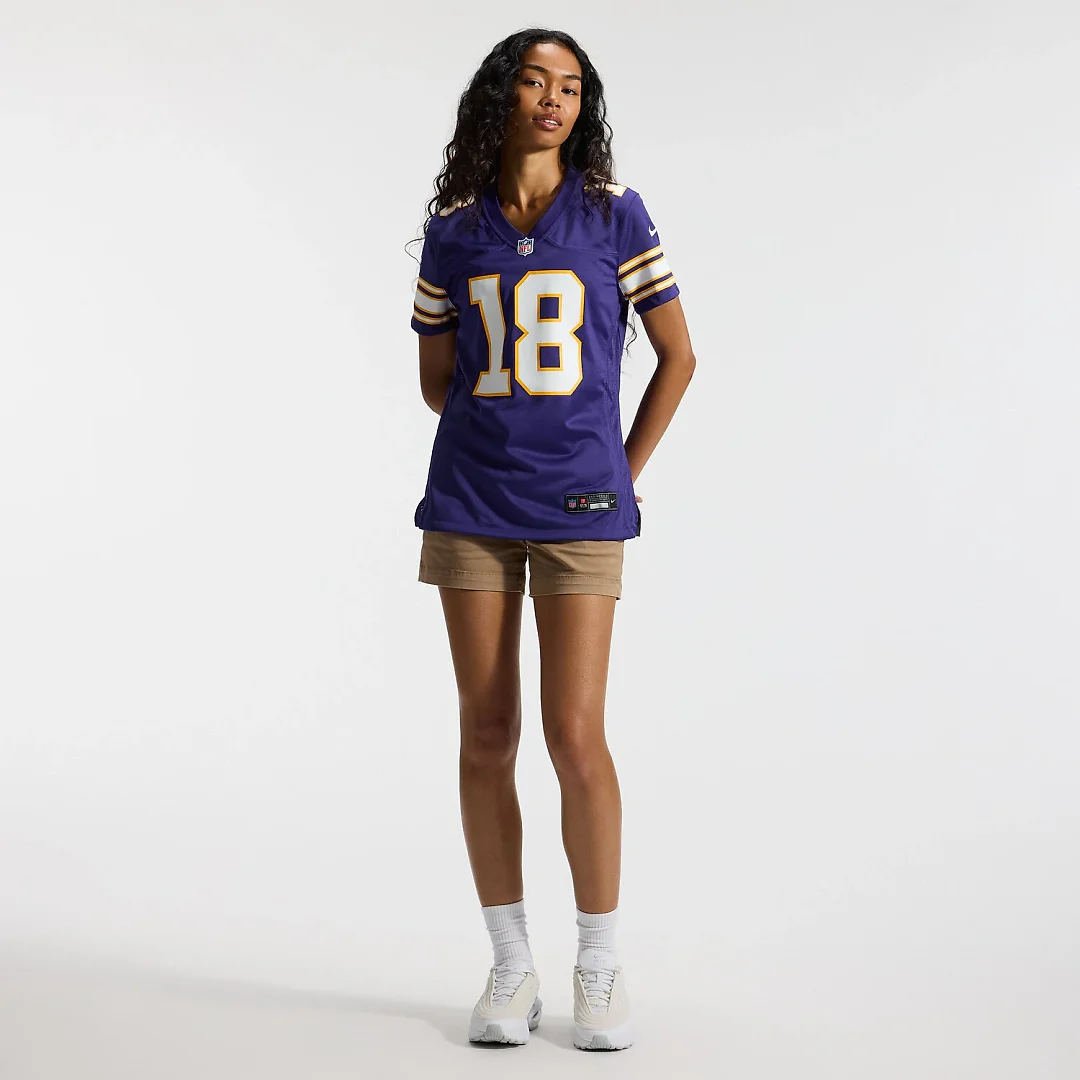 Zennovawear Justin Jefferson Minnesota Vikings Women's Player Jersey - Purple