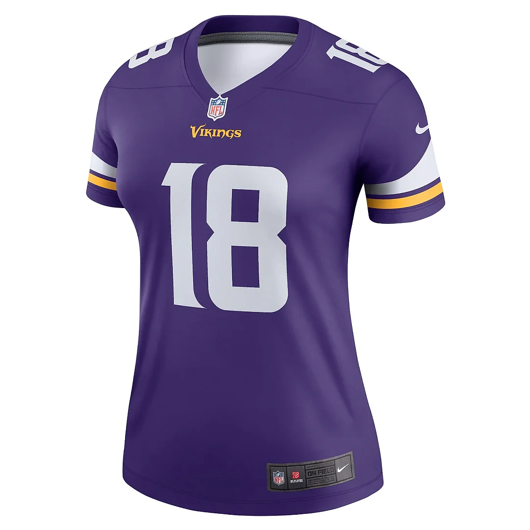 Zennovawear Justin Jefferson Minnesota Vikings Women's Legend Player Performance Top - Purple