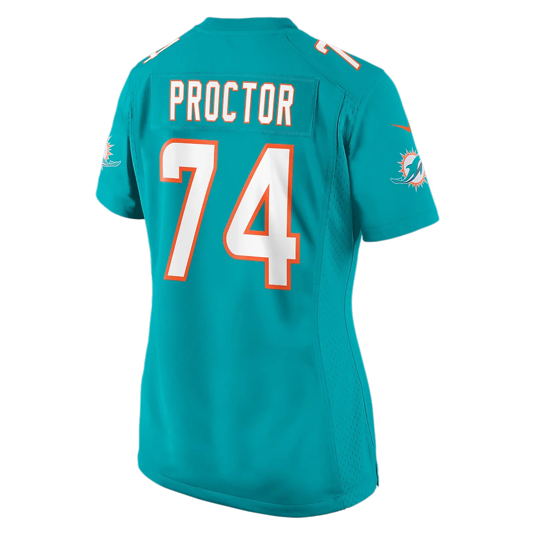 Zennovawear Kadyn Proctor Miami Dolphins Women's Team Game Jersey - Aqua