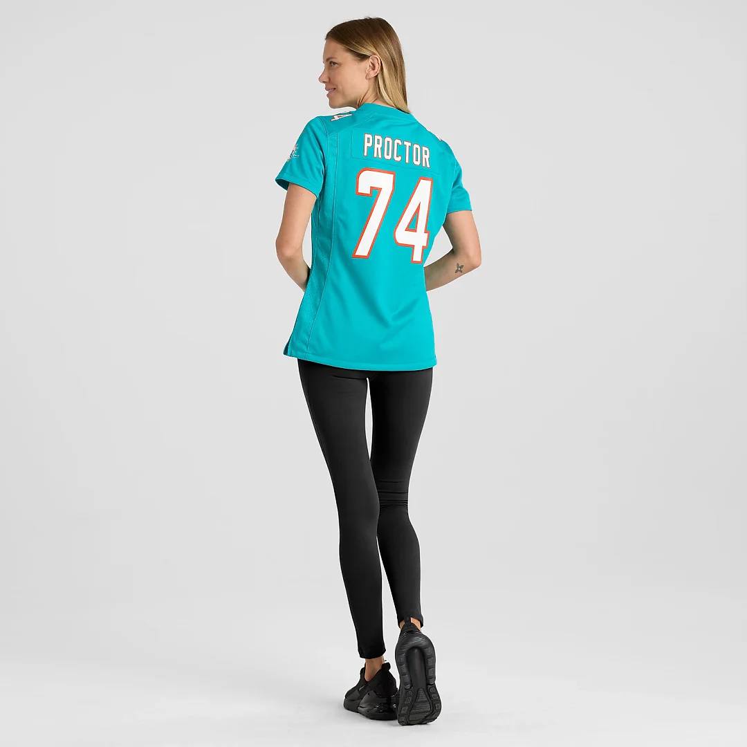 Zennovawear Kadyn Proctor Miami Dolphins Women's Team Game Jersey - Aqua