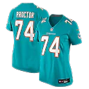 Zennovawear Kadyn Proctor Miami Dolphins Women's Team Game Jersey - Aqua