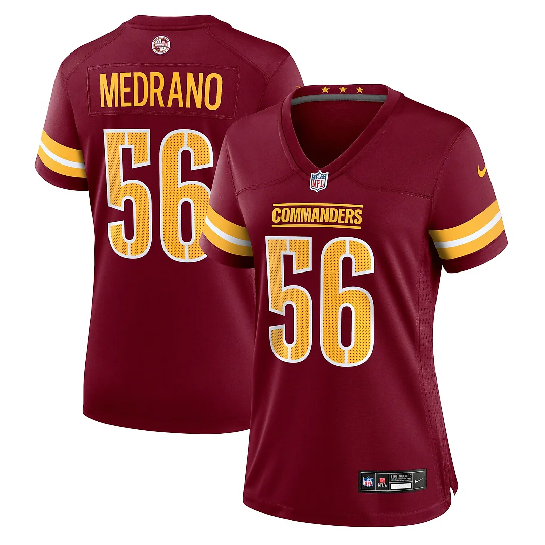 Zennovawear Kain Medrano Washington Commanders Women's Team Game Jersey - Burgundy