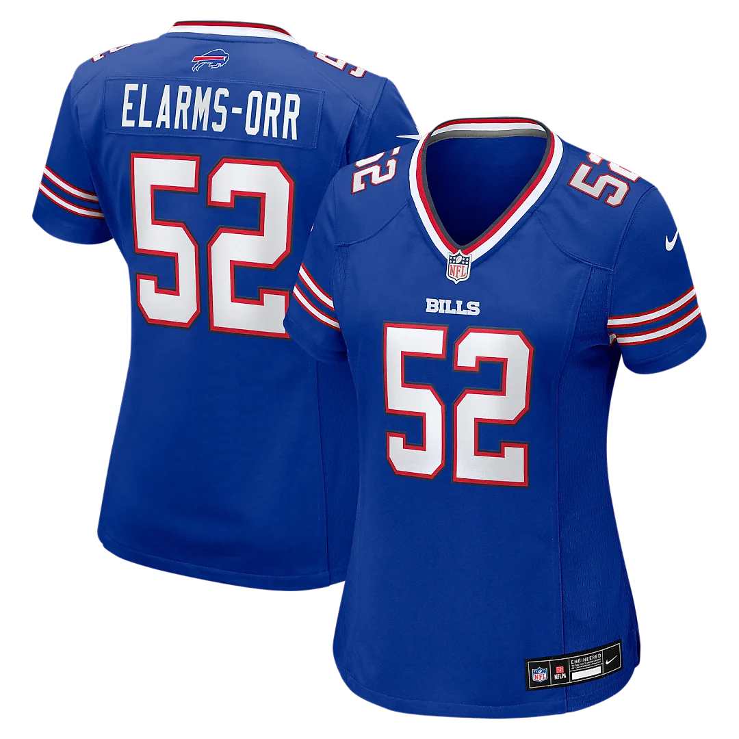 Zennovawear Kaleb Elarms-Orr Buffalo Bills Women's Team Game Jersey - Royal