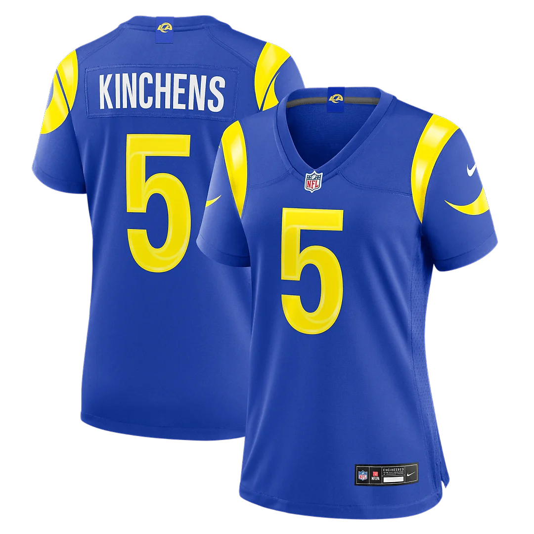 Zennovawear Kamren Kinchens Los Angeles Rams Women's Team Game Jersey - Royal