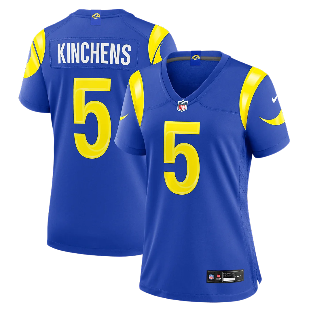 Zennovawear Kamren Kinchens Los Angeles Rams Women's Team Game Jersey - Royal