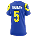 Zennovawear Kamren Kinchens Los Angeles Rams Women's Team Game Jersey - Royal