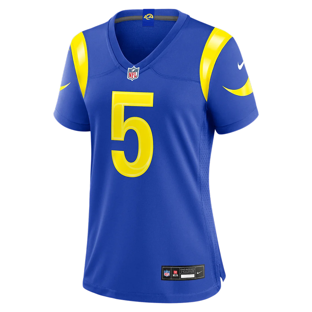 Zennovawear Kamren Kinchens Los Angeles Rams Women's Team Game Jersey - Royal