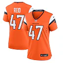 Zennovawear Karene Reid Denver Broncos Women's Team Game Jersey - Orange