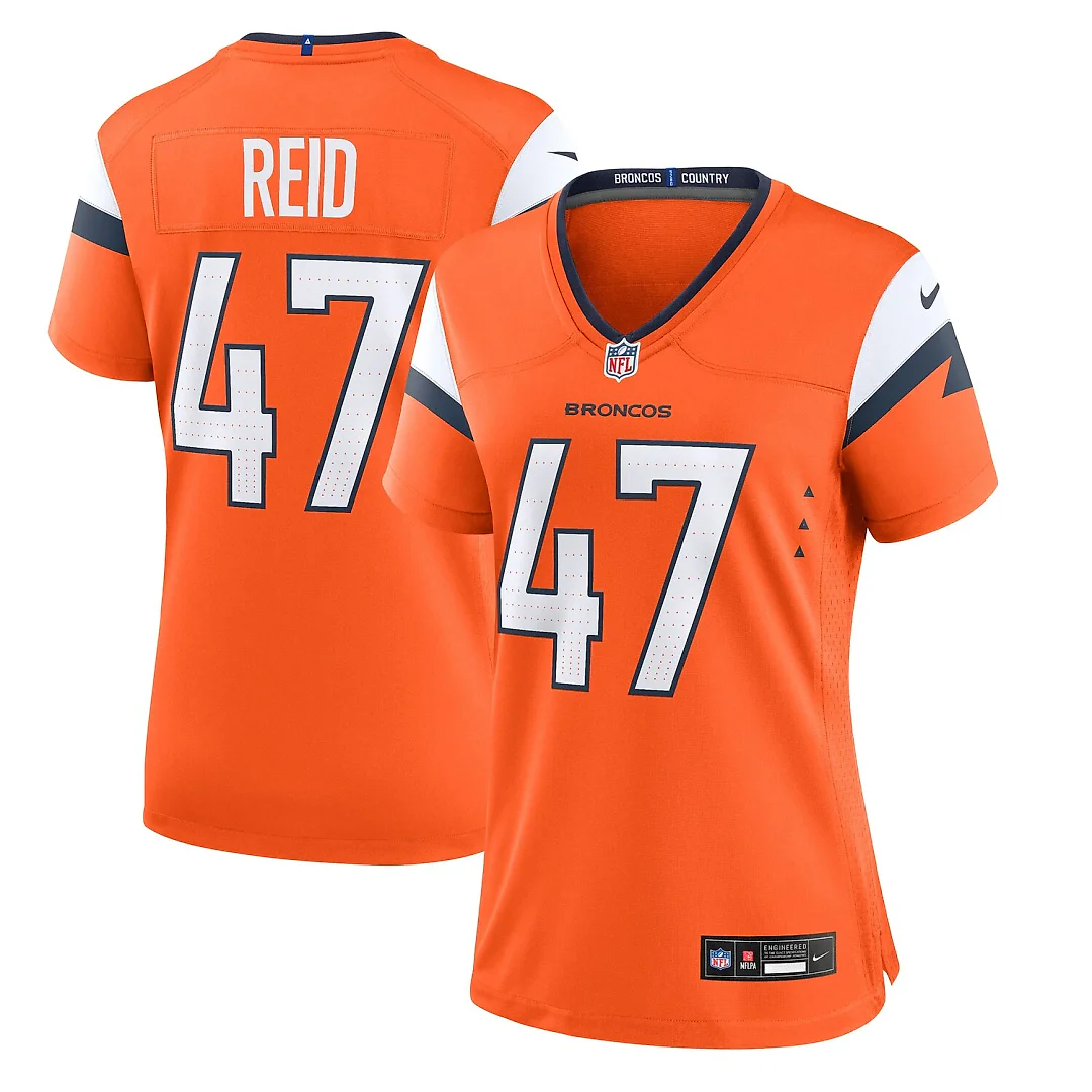 Zennovawear Karene Reid Denver Broncos Women's Team Game Jersey - Orange