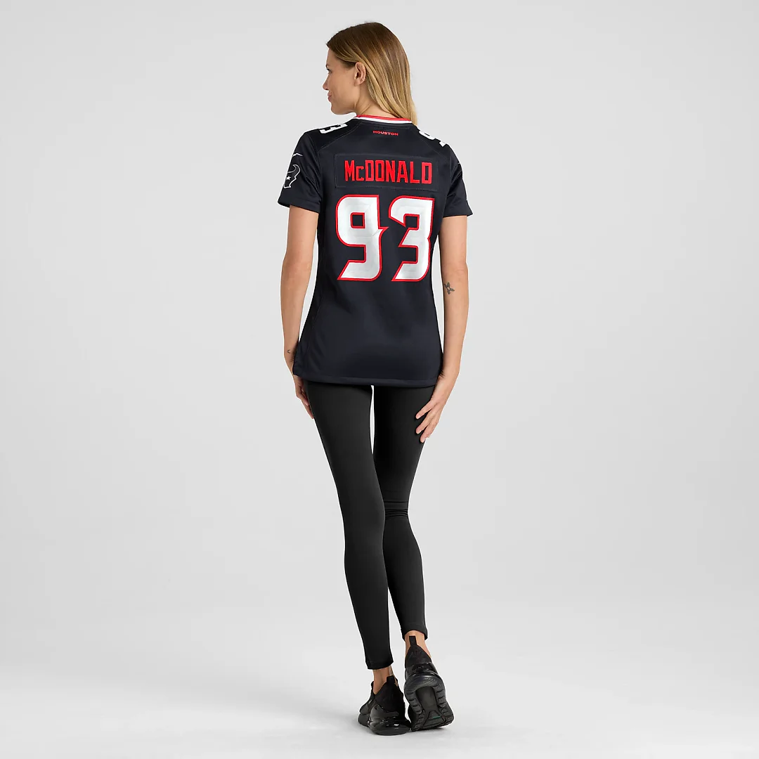 Zennovawear Kayden McDonald Houston Texans Women's Team Game Jersey - Navy