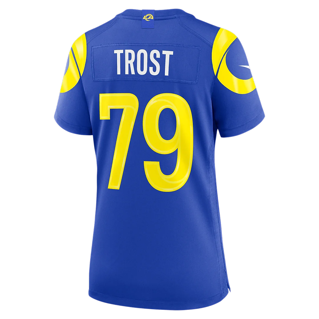 Zennovawear Keagen Trost Los Angeles Rams Women's Team Game Jersey - Royal