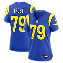 Zennovawear Keagen Trost Los Angeles Rams Women's Team Game Jersey - Royal
