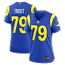 Zennovawear Keagen Trost Los Angeles Rams Women's Team Game Jersey - Royal