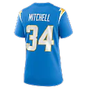 Zennovawear Keaton Mitchell Los Angeles Chargers Women's Team Game Jersey - Powder Blue