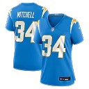 Zennovawear Keaton Mitchell Los Angeles Chargers Women's Team Game Jersey - Powder Blue