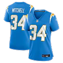 Zennovawear Keaton Mitchell Los Angeles Chargers Women's Team Game Jersey - Powder Blue