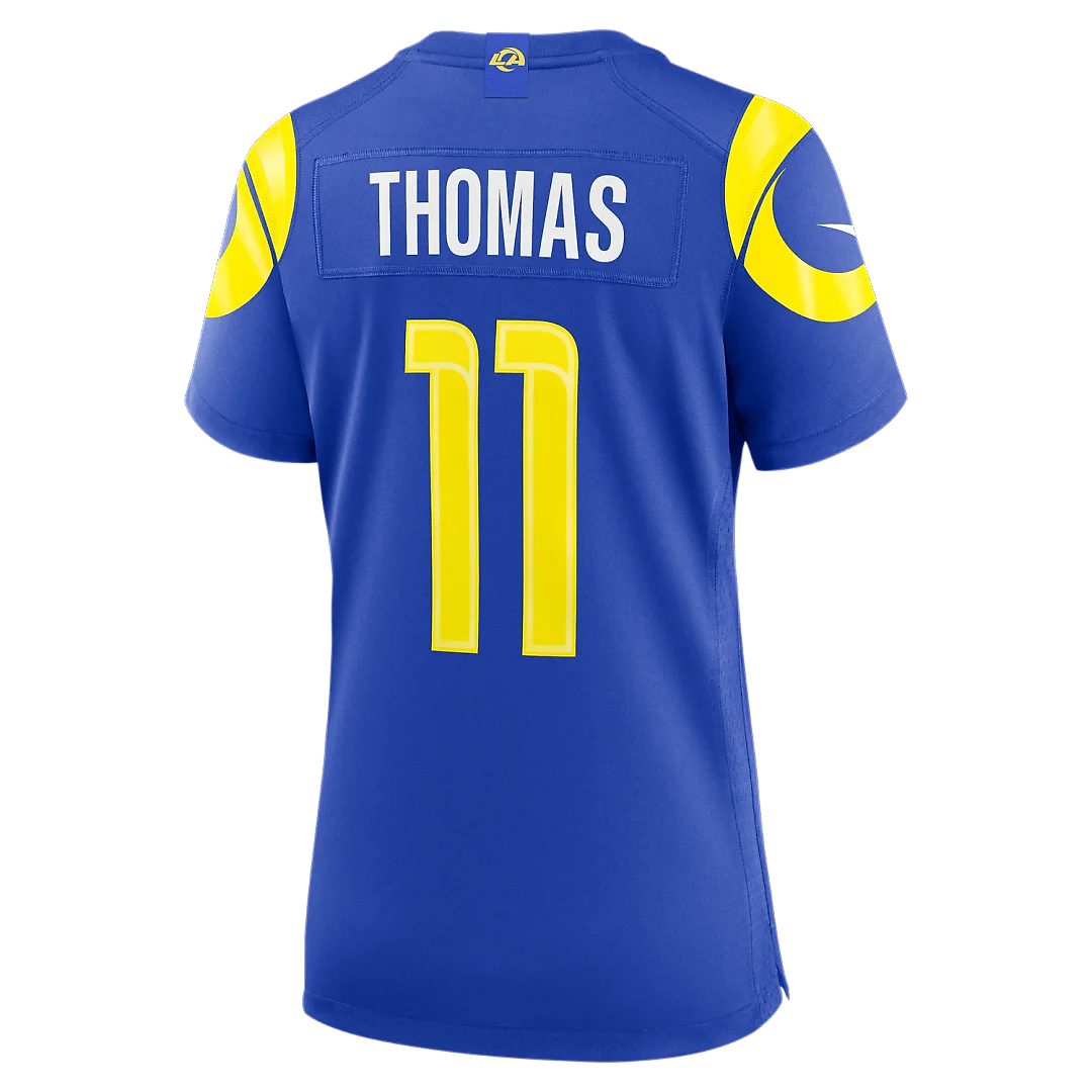 Zennovawear Keir Thomas Los Angeles Rams Women's Team Game Jersey - Royal