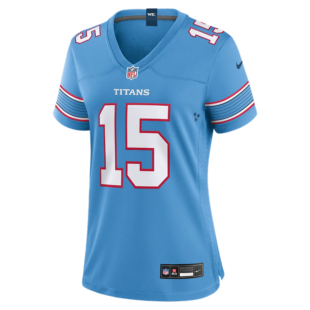 Zennovawear Keldric Faulk Tennessee Titans Women's Team Game Jersey - Light Blue