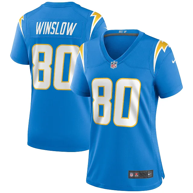 Zennovawear Kellen Winslow Los Angeles Chargers Women's Game Retired Player Jersey - Powder Blue