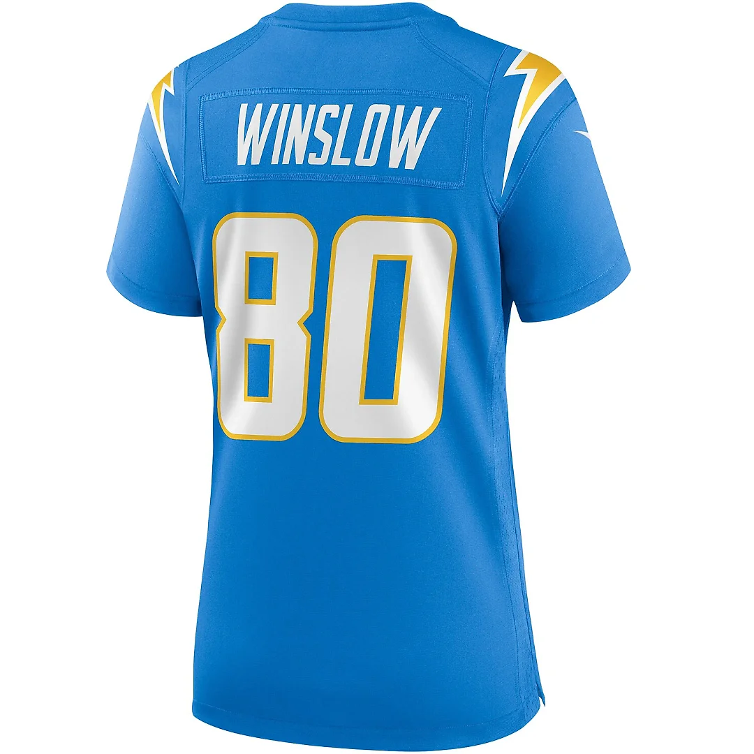 Zennovawear Kellen Winslow Los Angeles Chargers Women's Game Retired Player Jersey - Powder Blue