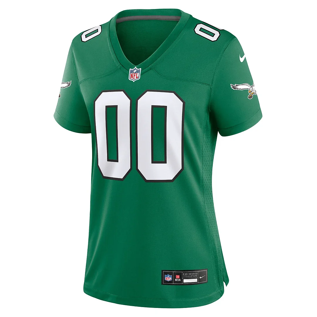 Zennovawear Philadelphia Eagles Women's Alternate Custom Game Jersey - Kelly Green