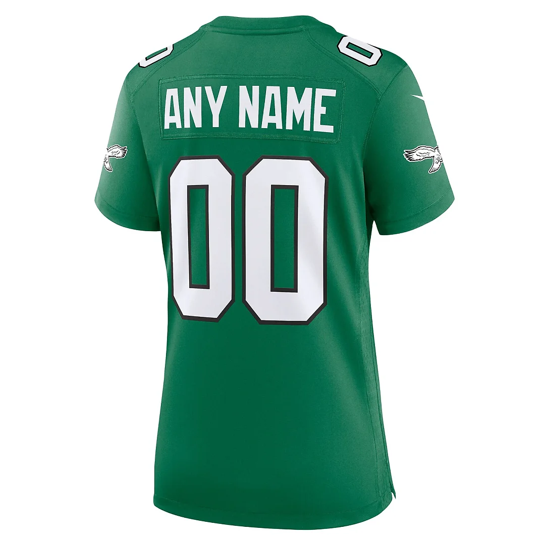 Zennovawear Philadelphia Eagles Women's Alternate Custom Game Jersey - Kelly Green