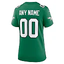 Zennovawear Philadelphia Eagles Women's Alternate Custom Game Jersey - Kelly Green