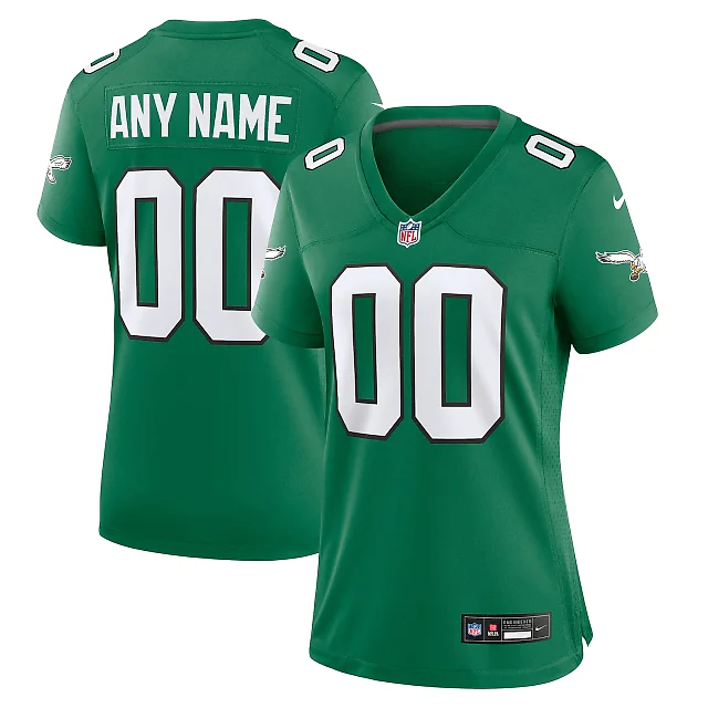 Zennovawear Philadelphia Eagles Women's Alternate Custom Game Jersey - Kelly Green