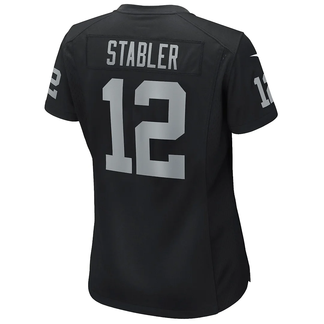 Zennovawear Ken Stabler Las Vegas Raiders Women's Game Retired Player Jersey - Black
