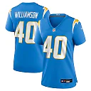 Zennovawear Kendall Williamson Los Angeles Chargers Women's Team Game Jersey - Powder Blue