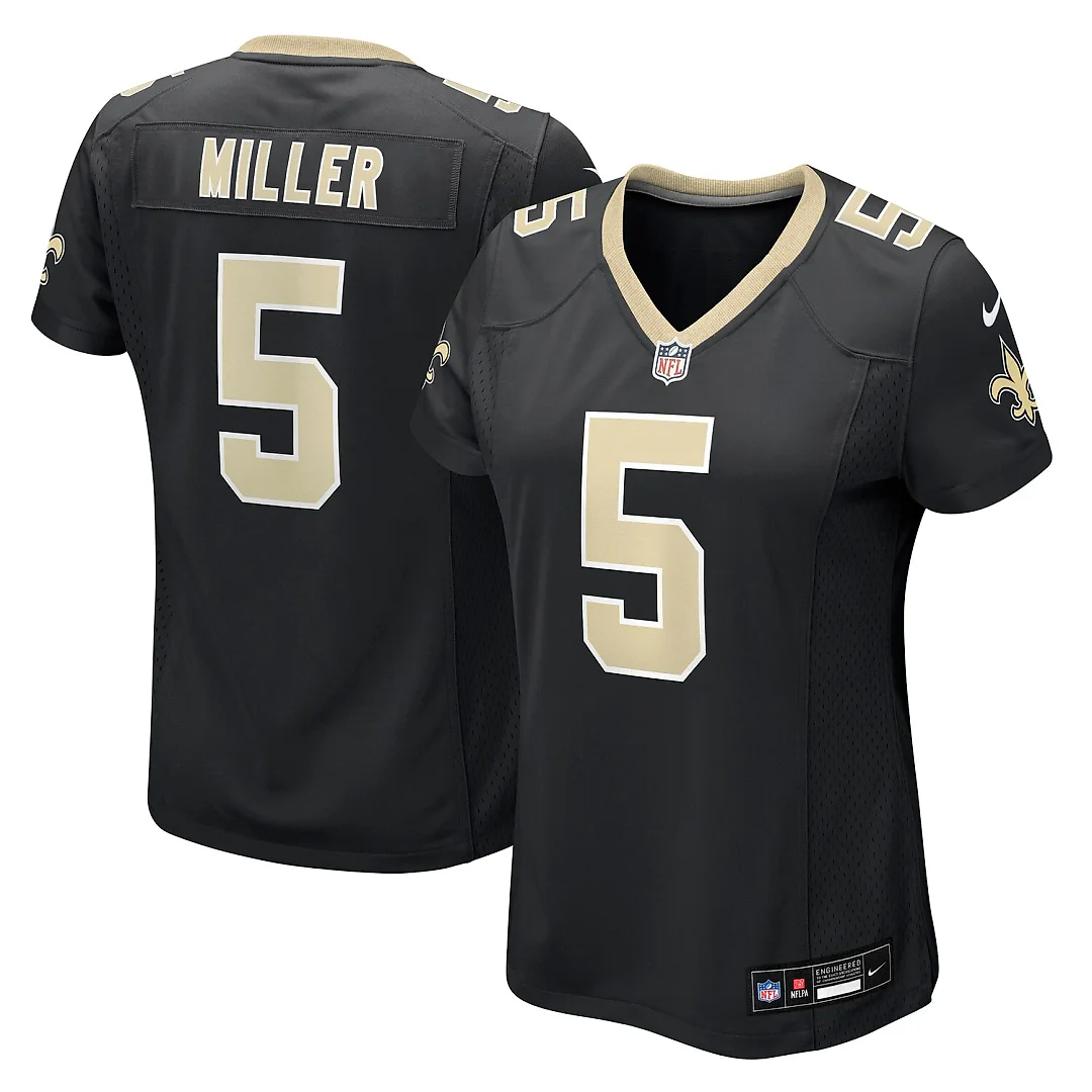 Zennovawear Kendre Miller New Orleans Saints Women's Team Game Jersey - Black