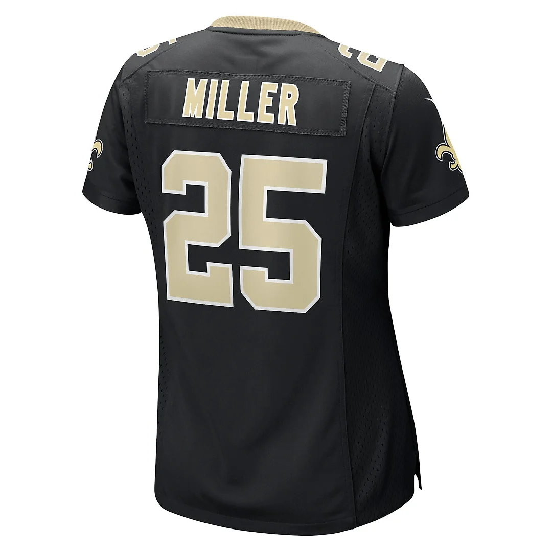Zennovawear Kendre Miller New Orleans Saints Women's Team Game Jersey - Black