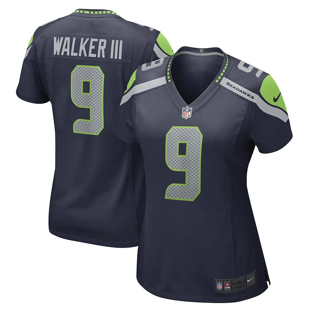 Zennovawear Kenneth Walker III Seattle Seahawks Women's Player Jersey - Navy