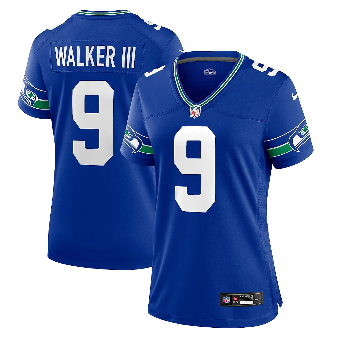 Zennovawear Kenneth Walker III Seattle Seahawks Women's Player Jersey - Royal