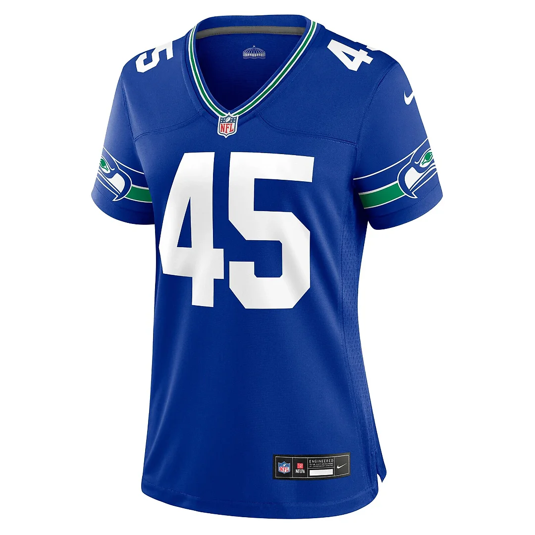 Zennovawear Kenny Easley Seattle Seahawks Women's Throwback Retired Player Game Jersey - Royal